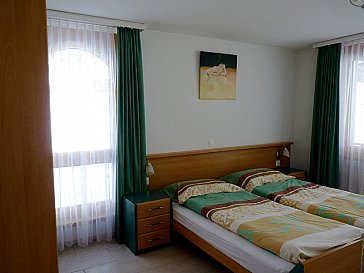 Ferienwohnung in Saas-Almagell - Rubin Wasserfall; Schlafzimmer