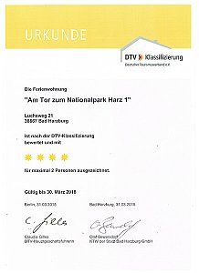 Ferienwohnung in Bad Harzburg - DTV-Zertifikat
