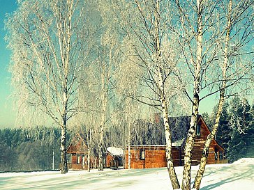 Ferienhaus in Woryty - Im Winter