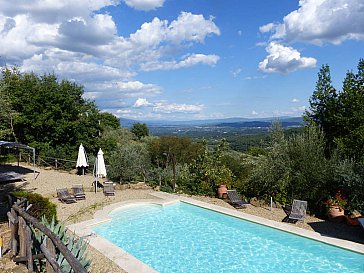 Ferienwohnung in Moncioni-Montevarchi - Pool mit Panoramablick