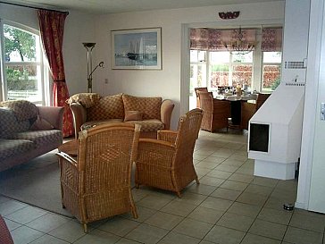Ferienhaus in Workum - Wohnzimmer mit Kamin