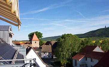 Ferienwohnung in Kelbra-Sittendorf - Morgens mit Blick auf den Kyffhäuser frühstücken