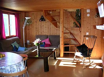Ferienwohnung in Valzeina - Wohnzimmer