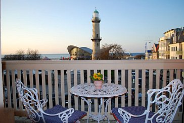 Ferienwohnung in Rostock-Warnemünde - Ferienwohnung Sprotte mit Blick auf den Leuchtturm