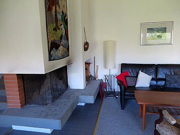 Ferienhaus in Fürstenaubruck - Wohnzimmer mit Kamin