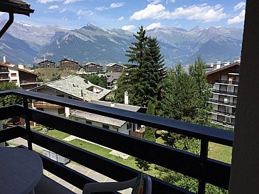 Ferienwohnung in Haute-Nendaz - Aussicht vom Balkon