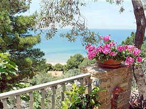 Ferienwohnung in Castellabate-Santa Maria - Casa Costa Cilento Blick von der Terrasse App. III