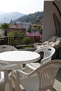 Ferienwohnung in Locarno-Muralto - Balkon mit Hängeschaukel
