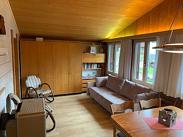 Ferienhaus in Sörenberg - Wohnzimmer mit Schlafsofa