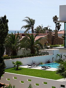 Ferienhaus in Vinaròs - Blick von der Terrasse zum Meer