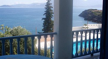 Ferienwohnung in Agios Nikolaos - Blick vom Balkon in die Mirabellobucht