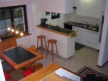 Ferienwohnung in Lenzerheide - Küche/Essplatz