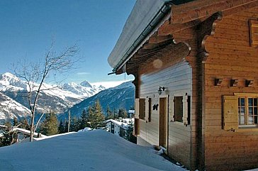 Ferienhaus in Les Collons - Blick auf Dent Blanche und Matterhorn