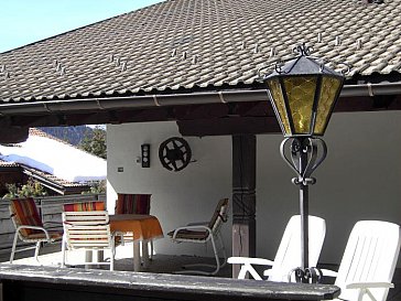 Ferienwohnung in Karersee-Welschnofen - Terrasse ist zum Teil überdacht