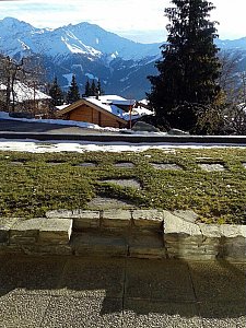 Ferienwohnung in Verbier - Alpenblick von der Terrasse