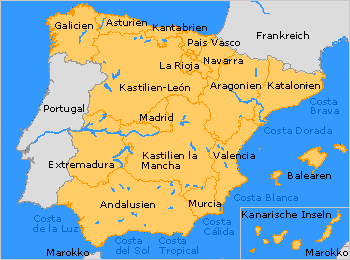 Klicken Sie links in der Liste auf die entsprechende Region