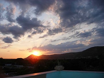 Ferienwohnung in San Felice a Cancello - Sonnenuntergang von der Terrasse aus