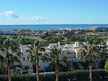 Ferienhaus in Almerimar - Panoramablick auf Mittelmeer und Golfanlage