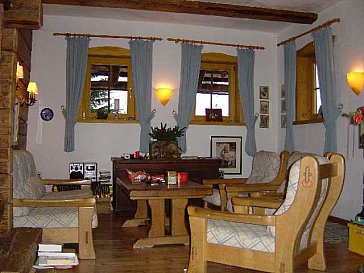 Ferienhaus in Ebene Reichenau - Das Wohnzimmer im Obergeschoss