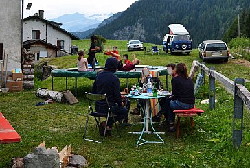 Ferienwohnung in Pisciadello - Liegewiese mit Trampolin