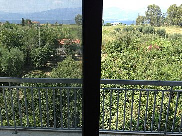 Ferienhaus in Rododafni - Die Aussicht auf das Meer vom Schlafzimmer aus