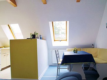 Ferienwohnung in Stolpe - Offene Küche mit Sitzecke