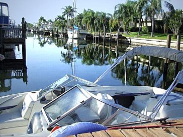 Ferienhaus in Cape Coral - Boots-Anlegesteg vom Haus