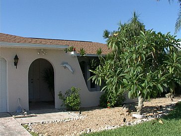 Ferienhaus in Cape Coral - Eingang Villa Frangipany