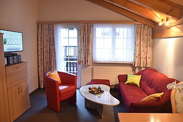 Ferienwohnung in Saas-Fee - Wohnbereich