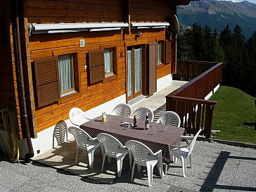 Ferienhaus in Les Collons - Terrasse