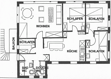 Ferienwohnung Grundrissplan 1