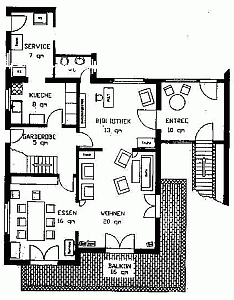 Ferienhaus Grundrissplan 1