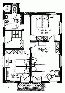 Ferienhaus Grundrissplan 2