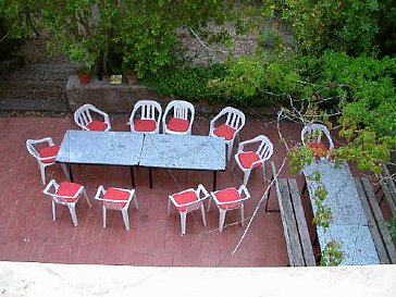 Ferienhaus in Gradoli - Ein gemütlicher Platz auf der Terrasse