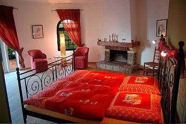 Ferienwohnung in La Matanza - Schlafzimmer mit Kamin
