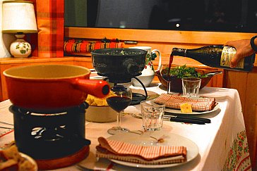 Ferienwohnung in Celerina - Fondue Abend