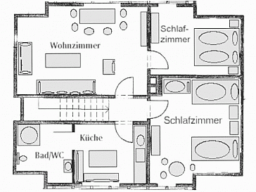 Ferienwohnung Grundrissplan 1