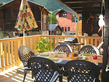 Ferienwohnung in Obergesteln - Balkon mit Grill