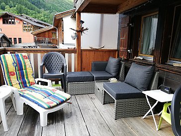 Ferienwohnung in Obergesteln - Balkon mit Lounges