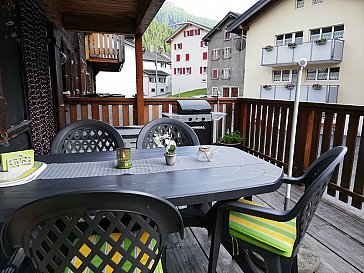 Ferienwohnung in Obergesteln - Balkon mit Grill