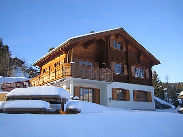 Ferienwohnung in Urmein - Südansicht Winter