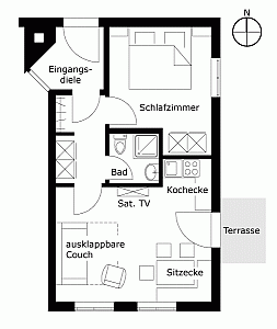 Ferienwohnung Grundrissplan 1