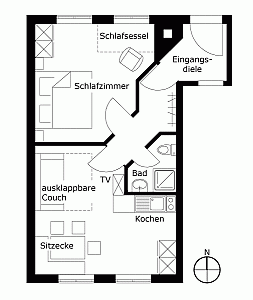 Ferienwohnung Grundrissplan 2