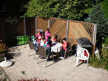 Ferienwohnung in Bartholomäberg - Die sonnige Terrasse