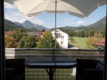 Ferienwohnung in Oberaudorf - Ferienwohnung Brünnsteinblick Aussicht vom Balkon
