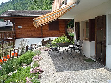 Ferienwohnung in Fiesch - Sitzplatz Süd