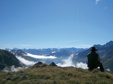 Ferienwohnung in Samnaun-Compatsch - Aussicht Piz Ot