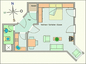 Ferienwohnung Grundrissplan 1