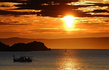 Ferienwohnung in Supetarska Draga - Sonnenuntergang