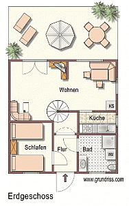 Ferienhaus Grundrissplan 1